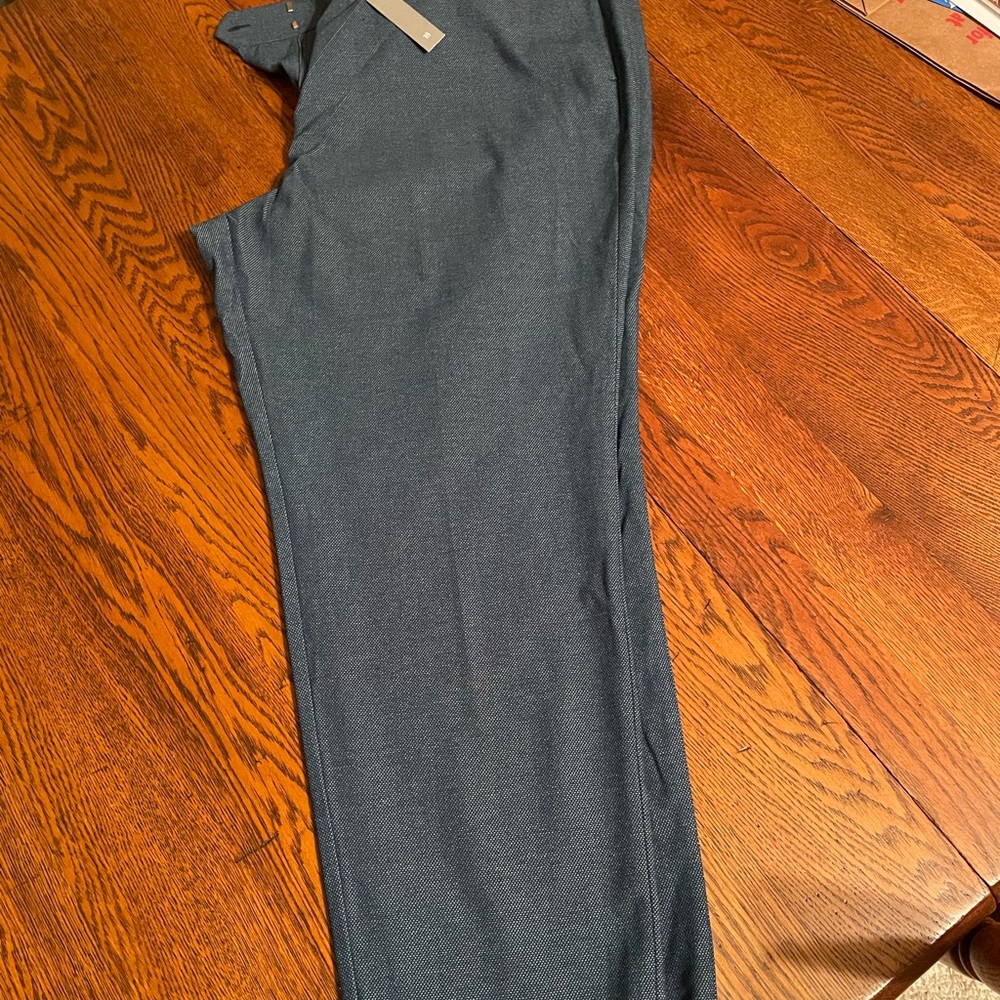 Loft blue cropped dress pants